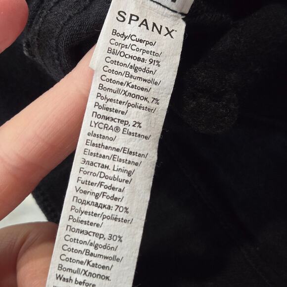 Spanx Ankle Skinny Pull On Denim Jeans Tummy Control Black Grunge Emo Medium - Picture 5 of 7